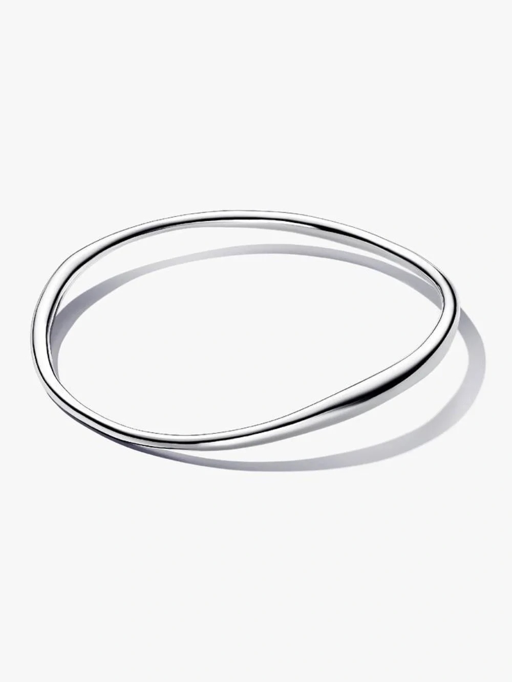 Pandora Polished Silver Twisted Bangle Bracelet - Silver